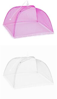 2 Grote Pop-Up Mesh Screen Beschermen Voedsel Cover Tent Dome Net Paraplu Picknick Keuken Gevouwen Mesh Anti Fly mosquito Paraplu