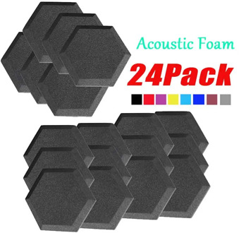 2" Hexagon Acoustic Panel Sound Isolation Board Soundproof Foam Studio Sound Absorption Sponge Sound Treatment Tiles Fireproof