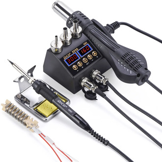 2 in 1 750W Soldering station LCD Double switch control solder station for cell-phone BGA SMD PCB IC Repair Welding tools 8898