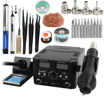 2 IN 1 8586D LED Digital Soldering Station Hot Air Gun Rework Station Electric Soldering Iron For Phone PCB IC SMD BGA Welding