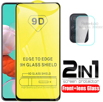 2 in 1 9D camera lens protective glass For samsung Galaxy a51 a71 a515F a715F a 51 71 armor safety screen protector tremp Flim