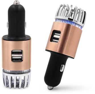 2 In 1 Auto Dual Usb Fresh Air Ionic Purifier Oxygen Bar Ozon Ionisator Rook Generator Voor Auto Schonere Auto lucht Ionisator Luchtreiniger 02