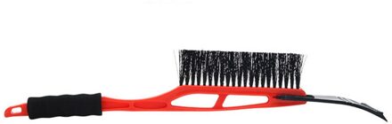 2-In-1 Auto Ijskrabber Sneeuw Remover Schop Borstel Venster Voorruit Voorruit Deicing Schoonmaken Schrapen Tool # rood