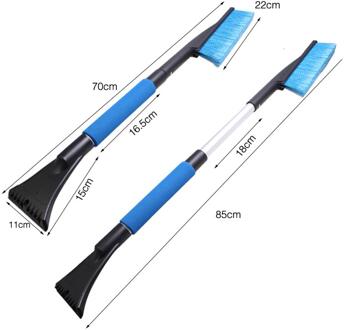 2-In-1 Auto Venster Schraper Ijs Sneeuw Borstel Intrekbare Schop Voorruit Ijskrabber Sneeuw Borstel B1
