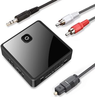 2 In 1 Bluetooth 5.0 Zender Ontvanger Tv Speaker 3.5Mm Aux Optische Adapter Audio Muziek Draadloze Zender Ontvangen
