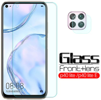 2 in 1 camera lens protective Glass For huawei p 40 lite p40lite E p40 light screen protector Film on For huawei p40 lite Glass