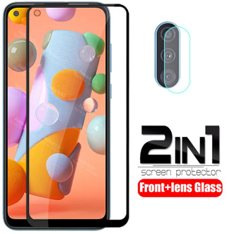 2 in 1 camera lens protective Glass For samsung Galaxy a11 A 11 SM-A115F/DS A115F 6.4" screen protector safety armor tremp Film