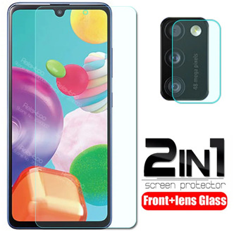 2 in 1 Camera lens protective Glass For Samsung Galaxy A41 a415F sm-a415F a 41 6.1" screen protector safety armor tempered Film