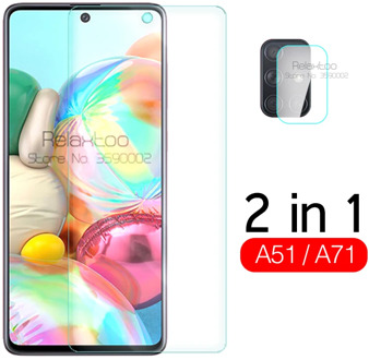 2 in 1 camera lens protective glass For samsung galaxy a51 a71 a 51 71 a515F a715F sm-a515F sm-715F screen protector tremp Film
