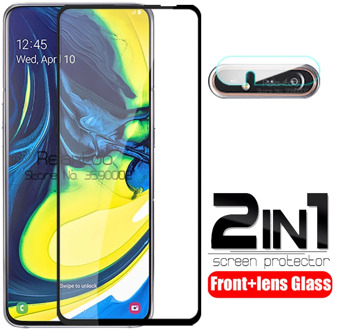 2 in 1 camera lens protective glass for samsung galaxy a80 2019 a 80 80a A805F 6.7inch screen protector temper armor safety Film