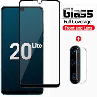 2 in 1 Camera Protector on for huawei honor 20 lite 20lite Protective tempered glass For honor20lite light MAR-LX1H HRY-LX1T