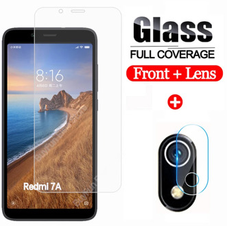 2-in-1 camera protector on the for xiaomi redmi 7a camera lens screen protector glas on kisomi redmi 7a 7 a a7 safety film glass