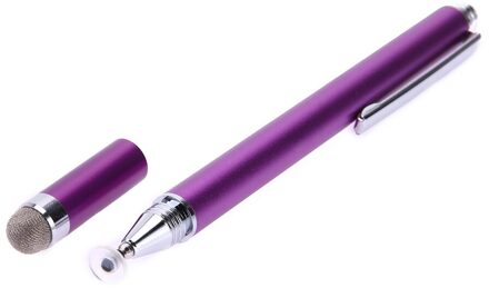 2 In 1 Capacitieve Pen Touch Screen Tekening Pen Schilderen Schrijven Stylus Voor Iphone Ipad Tablet Pc paars