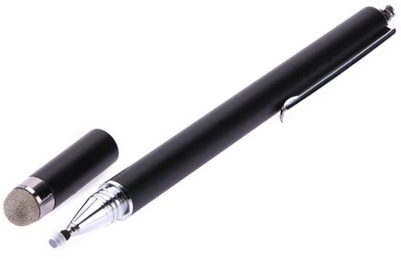 2 In 1 Capacitieve Pen Touch Screen Tekening Pen Schilderen Schrijven Stylus Voor Iphone Ipad Tablet Pc zwart