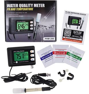 2-In-1 Combo Ph & Temperatuur Meter Aquarium Monitor Thermometer Vervangbare Bnc Ph Elektrode Voor Aquaria hydrocultuur Lab zonder statief