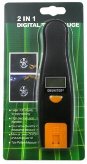 2 In 1 Digitale Auto Band Band Luchtdrukmeter Meter Lcd Display Manometer Barometers Tester Voor Auto Vrachtwagen Motorfiets