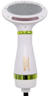 2 In 1 Draagbare 3-Niveau Temperatuur Verstelbare Huisdier Professionele Huisdier Droger Hond Grooming Hond Föhn Blower Schuiven borstel groen