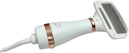 2-In-1 Draagbare Hond Föhn Huisdier Haardroger En Bont Kam Borstel Hond Kat Grooming Droger Verstelbare temperatuur Wind Snelheid Huisdier Borstel WhiteGold US stand