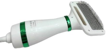 2-In-1 Draagbare Hond Föhn Huisdier Haardroger En Bont Kam Borstel Hond Kat Grooming Droger Verstelbare temperatuur Wind Snelheid Huisdier Borstel Whitegreen US stan