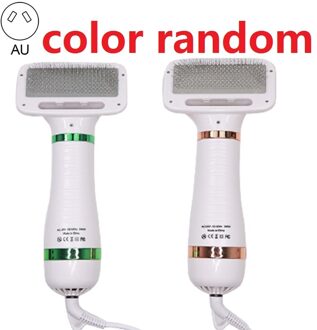2-In-1 Draagbare Hond Haardrogers Kam Borstel Pet Grooming Kat Haar Massage Kam Blower Laag Geluidsniveau benodigdheden Us/Eu/Uk/Au Plug Drogers AU plug 1stk