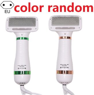2-In-1 Draagbare Hond Haardrogers Kam Borstel Pet Grooming Kat Haar Massage Kam Blower Laag Geluidsniveau benodigdheden Us/Eu/Uk/Au Plug Drogers EU plug 1stk