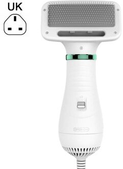 2-In-1 Draagbare Hond Hond Föhn En Kam Borstel Pet Grooming Blower Kat Haar Kam hond Bont Blower Laag Geluidsniveau UK plug