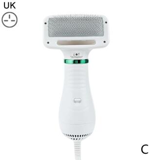 2-In-1 Draagbare Hond Hond Föhn En Kam Borstel Pet Grooming Kat Haar Kam Hond bont Blower Laag Geluidsniveau C