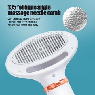 2-In-1 Draagbare Huisdier Hond Hond Föhn En Kam Borstel Pet Grooming Droger Kat Haar kam Hond Bont Blower Laag Geluidsniveau Tempratuur eu stekker