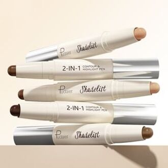 2 In 1 Dual-Ended Contour Stick - 6 Shades 03# Pale & Taupe (1.8g x 2)