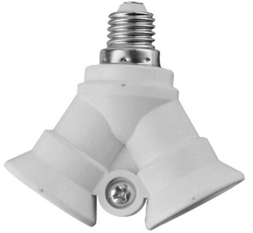 2 In 1 Dubbele E27 Om 2 E14 Socket Base Extender Splitter Plug Halogeen Licht Lamp Houder Koper Contact adapter Converter