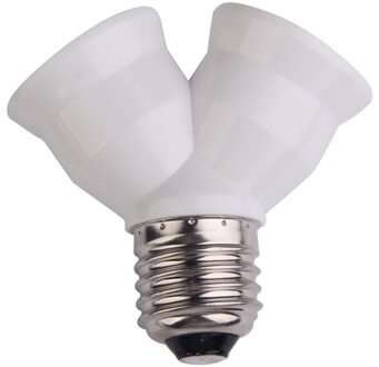 2 In 1 Dubbele E27 Socket Base Extender Splitter Plug Halogeen Splitter Adapter Lampen Lamp Houder Koper Contact Adapter Converter