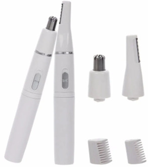 2-in-1 Facial Hair Trimmer Nose Ear Hair Shaver Trimmer Eyebrow Scraper Safe Face Care Razor Cleaner for Men Women