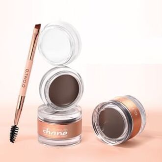 2 in 1 Fluff Shaping brow Cream - 3 Colors #02 Nude Brown - 4.5g + 3.8g
