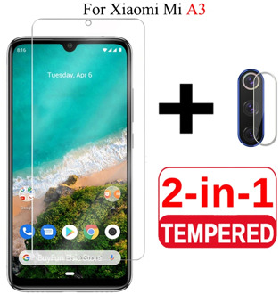 2 in 1 Glass for Xiaomi Mi A3 Protective Glass for Mi A3 Camera Lens Film Screen Protector xiomi MiA3 xiaomiA3 Tempered Glas