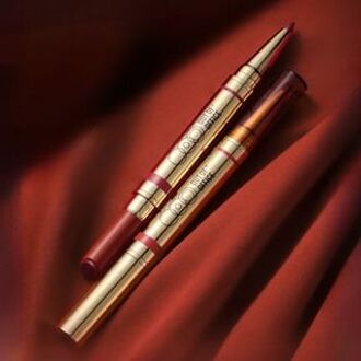 2 In 1 Glossy Lip Balm & Lipliner - 6 Colors 02# Ashy Peach (1.3g + 300mg)