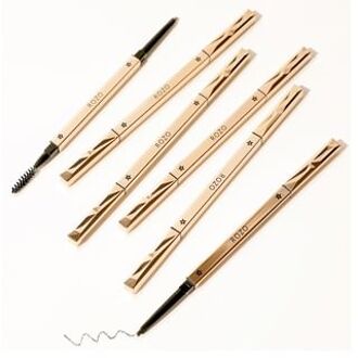 2 In 1 Golden Diamonds Eyebrow Pencil + Brush - 6 Colours 808# Tea Brown (Rhombus) - 0.3g