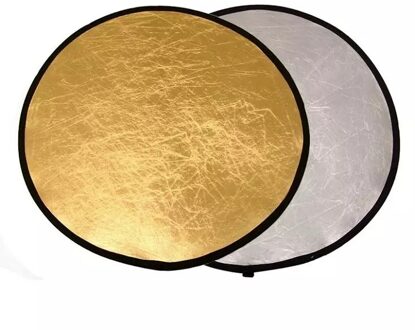 2 in 1 Goud een zilveren 24 "/60cm Houvast Multi Opvouwbare Draagbare Disc Light Reflector voor Fotografie