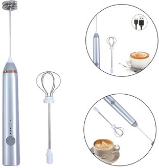 2-In-1 Handheld Elektrische Melkopschuimer Melk Schuim Maker Latte Foamer Blender