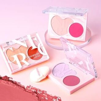 2 In 1 Heart Cheek Blusher - 3 Colors #01 Red Guava - 6g