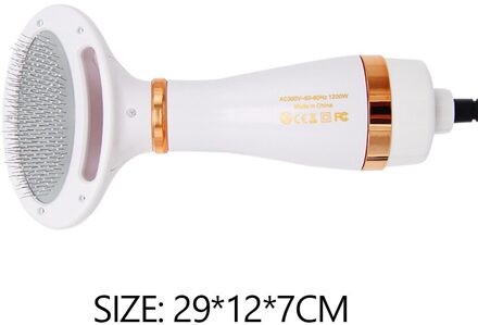 2 In 1 Hond Föhn Kam Borstel Verstelbare Temperatuur Draagbare Bont Blower Grooming Kat Haar Kam Hond Bont Fan laag Geluidsniveau roos goud EU plug