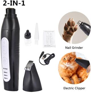 2-In-1 Hond Nail Grinder Huisdier Tondeuse Verstelbare Power 3-Speed Pet Nail Trimmer Pet haar Remover Honden Katten Grooming Tool