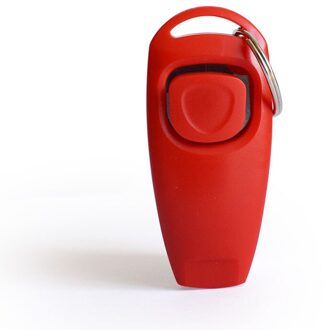 2 In 1 Hond Opleiding Clicker Pet Hond Kat Training Fluitjes Trainer Hulp Gids Met Sleutelhanger Hond Trainingen tools Dierbenodigdheden rood