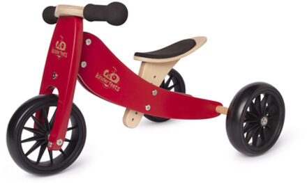 2-in-1 houten loopfiets & driewieler vanaf 1 jaar Tiny Tot - Rood Multikleur
