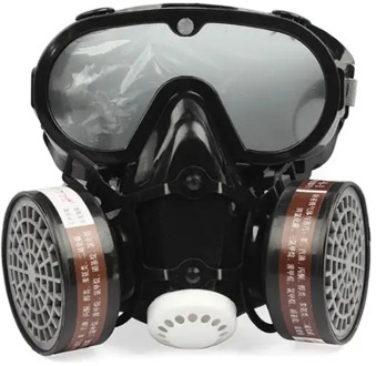 2 in 1 Industrial Dustproof Mask Anti-dust Anti-toxin Goggle Eyes Nose Mouth Protection Respirator Gas Mask Filter Breathable