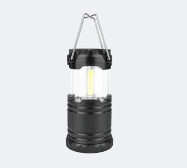 2 In 1 Intrekbare Emergency Camping Tent Licht Outdoor Solar Verlichting Draagbare Vlam Zaklamp Wandelen Klimmen Lamp Lantaarn zwart / EU plug