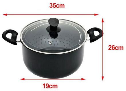 2 In 1 Kookpot Met Ingebouwde Zeef Roterende Water Voor Inductie Pasta Soeppan Perfect Fornuis Groente Voor stomen G7J0 groot