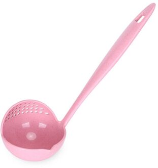 2 In 1 Lange Handvat Soep Lepel Thuis Zeef Koken Vergiet Keuken Scoop Plastic Pollepel Servies KN2003PK