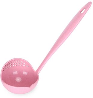2 in 1 Lange Handvat Soep Lepel Thuis Zeef Koken Vergiet Keuken Scoop Plastic Pollepel Servies KN2003PK