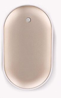 2 In 1 Leuke Usb Oplaadbare Handwarmer En 4000ma Power Bank 5V Mini Draagbare Reizen Handige Lange- leven Pocket Hand Warmer Goud