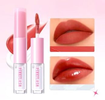 2 in 1 Liquid Lipstick - 3 Colors #PK01 Bare Bloom - 1.2g*2